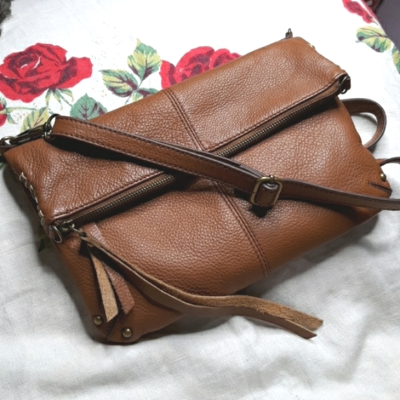 Lucky Brand Handbags - Lucky Brand Convertible Flap Leather Crossbody